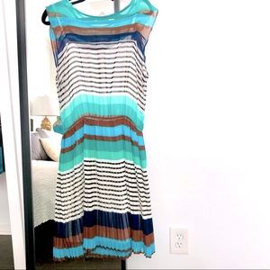 Gorgeous Greylin summer striped chiffon dr…